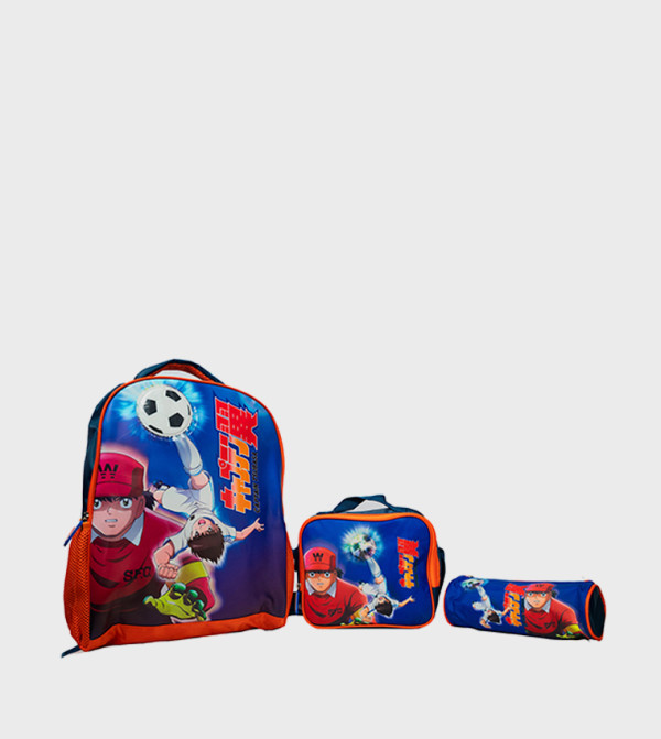3 Piece Captain Tsubasa 16" Backpack Set