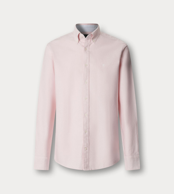 Solid Long Sleeves Classic Fit Oxford Shirt