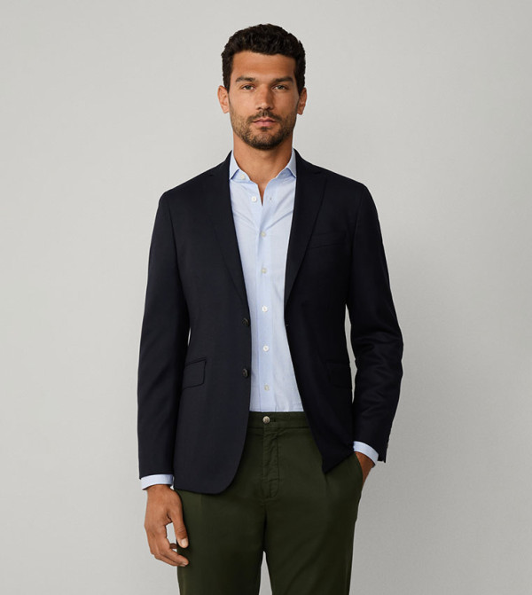 Solid Single Breasted Blazer