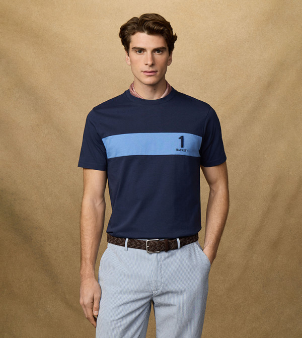 Color Block Short Sleeves T-Shirt