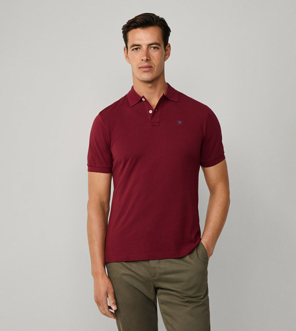 Logo Detail Slim Fit Short Sleeves Polo T-Shirt