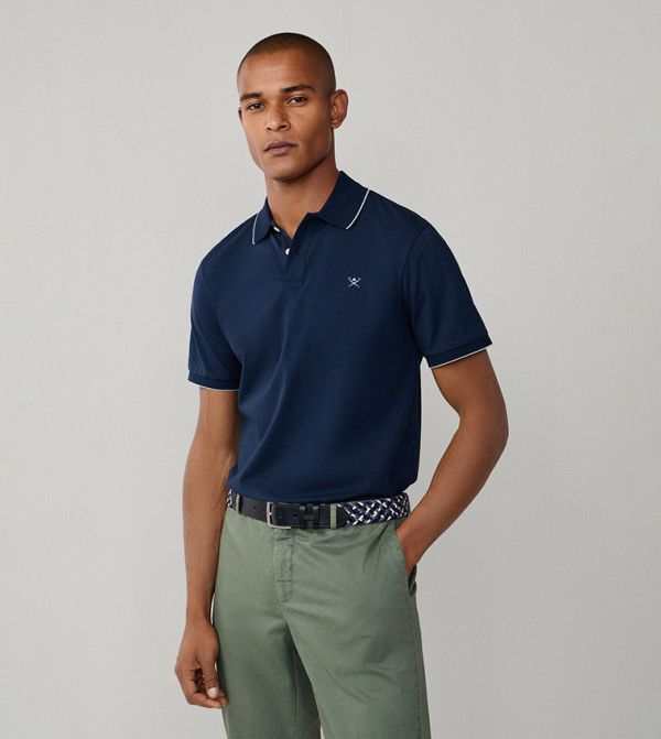 Logo Detail Short Sleeves Polo T-Shirt
