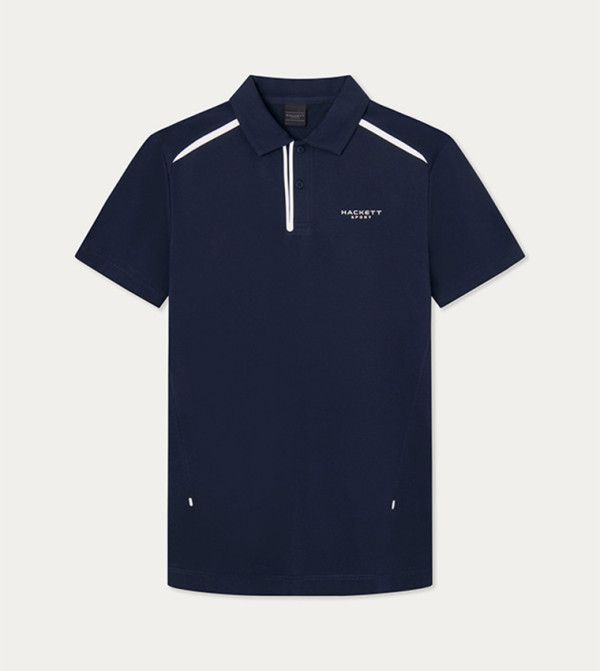 Logo Printed Contrast Detail Polo T-Shirt