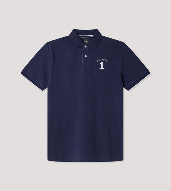 Applique Short Sleeves Polo T-Shirt