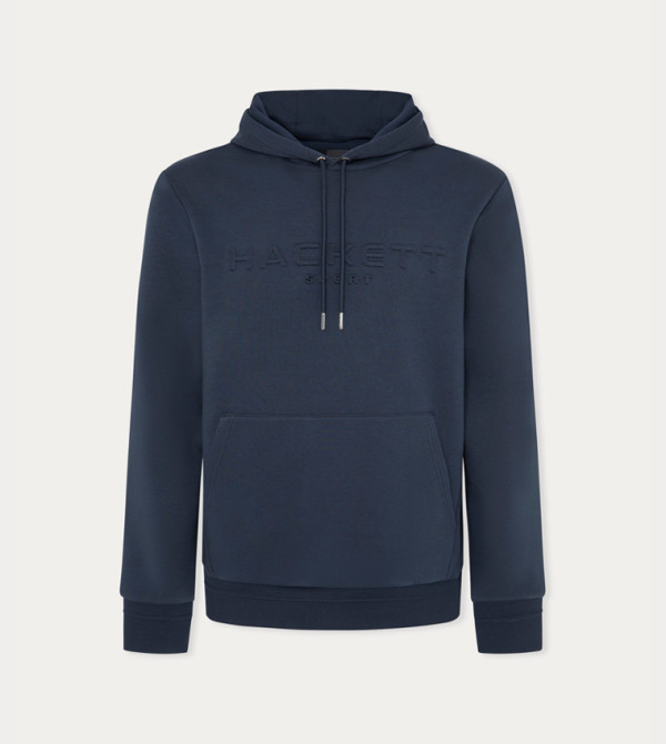 Logo Embossed Long Sleeves Hoodie