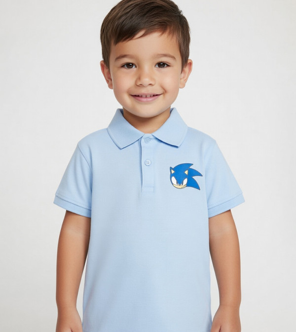 Sonic Printed Short Sleeves Polo T-Shirt