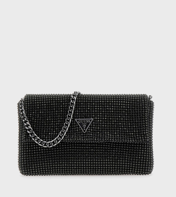ZALINA Embellished Flap Clutch Bag