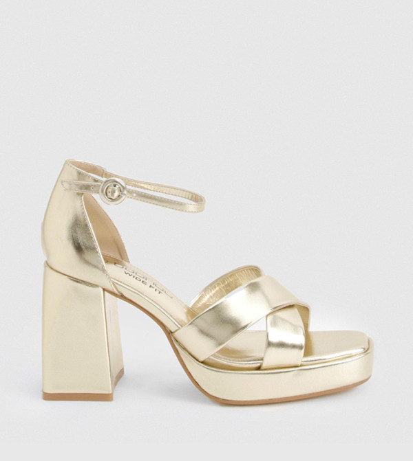 Wide Fit Velvet Platform Sandals