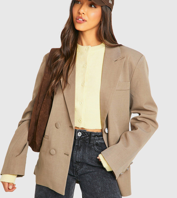 Double Breasted Relaxed Fit Tailored Blazer