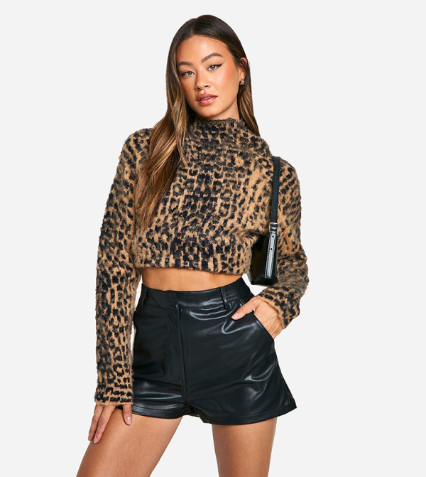 Tall Faux Leather Shorts