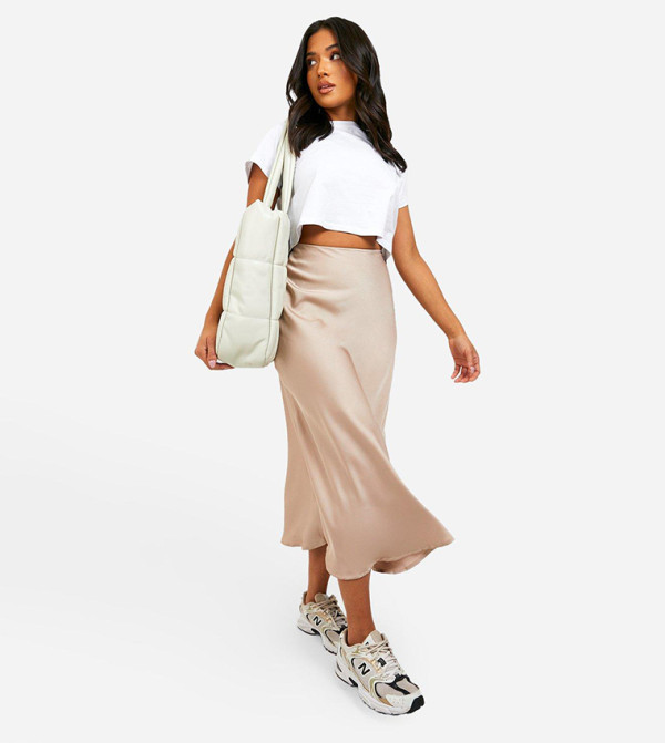 Petite Satin Midaxi Skirt