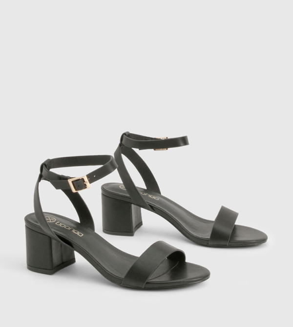 Ankle Strap Wide Fit Heeled Sandals
