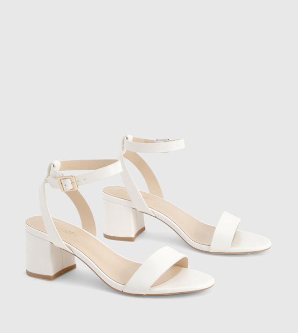 Ankle Strap Wide Fit Heeled Sandals