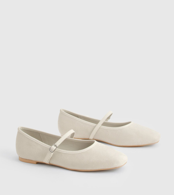 Faux Suede Mary Janes