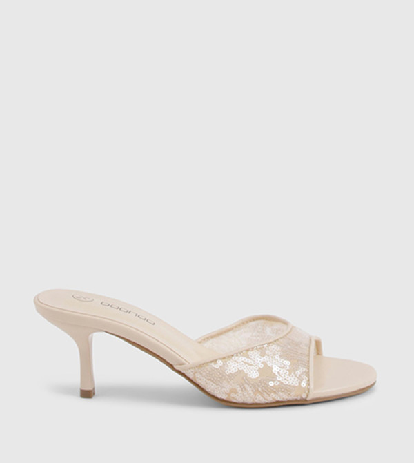 Sequined Heel Sandals