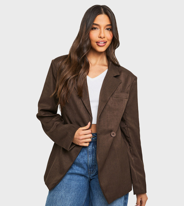 Woven Tailored Cinched Blazer