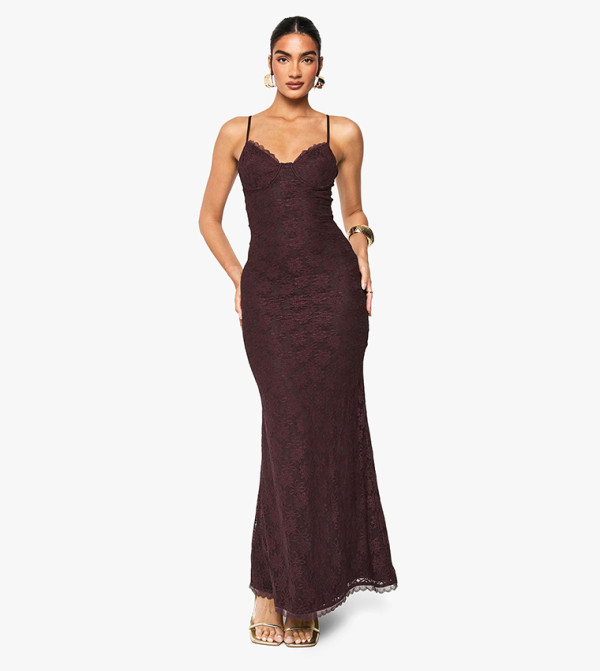 Lace Strappy Maxi Dress