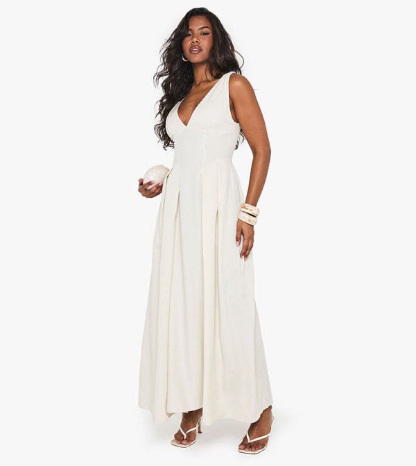 Structured Skater Maxi Dress