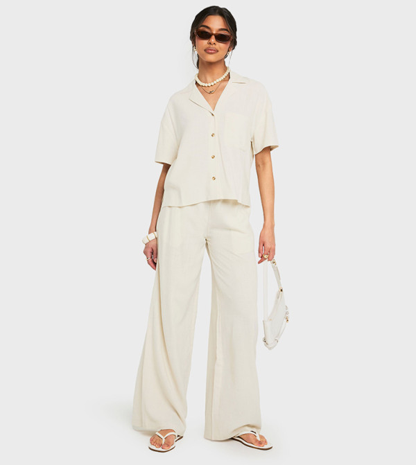Premium Linen Wide Leg Trousers