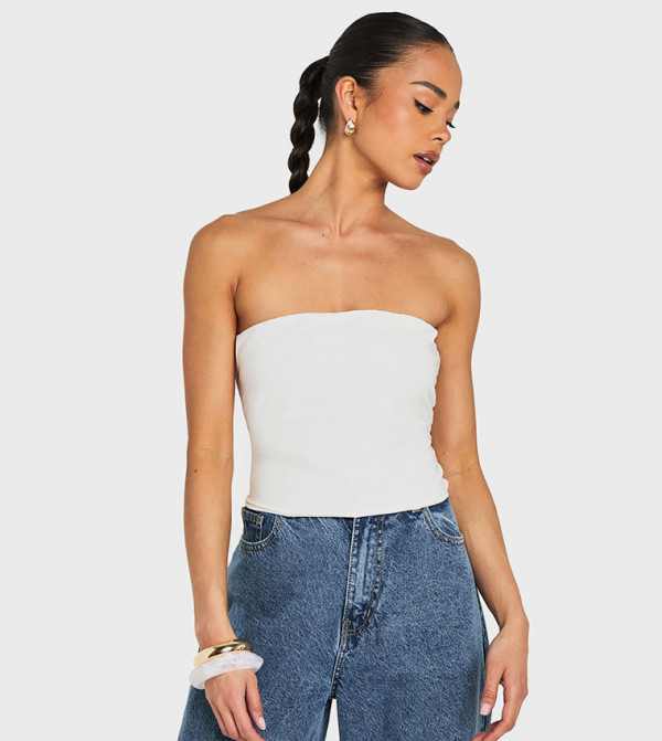 Slinky Double Layer Strapless Top