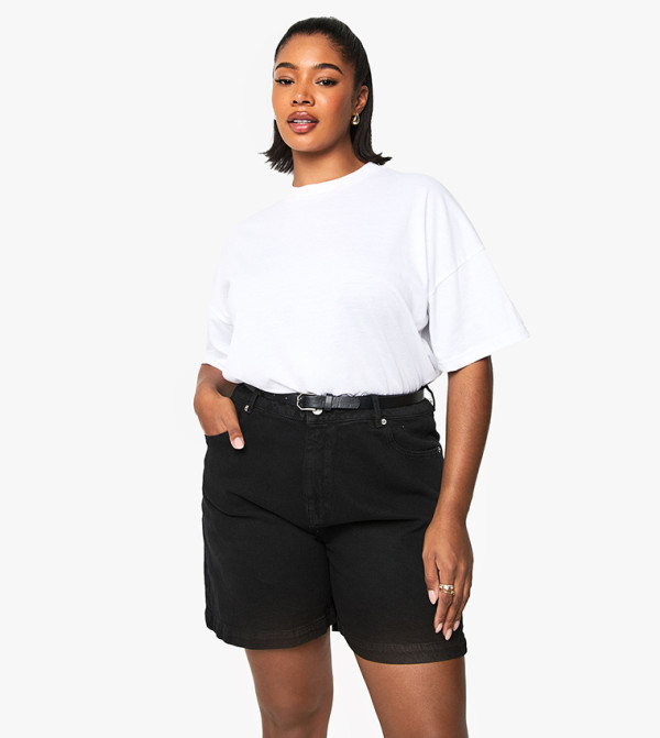 Curve Boyfriend Denim Shorts