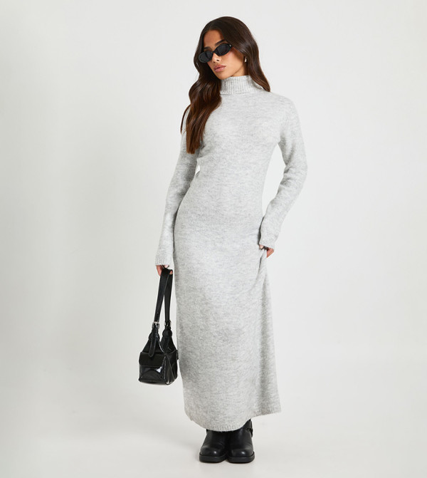 Petite Roll Neck Super Soft Maxi Dress