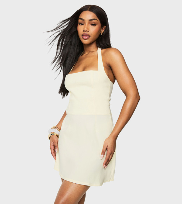 Bengaline Square Neck Skater Dress