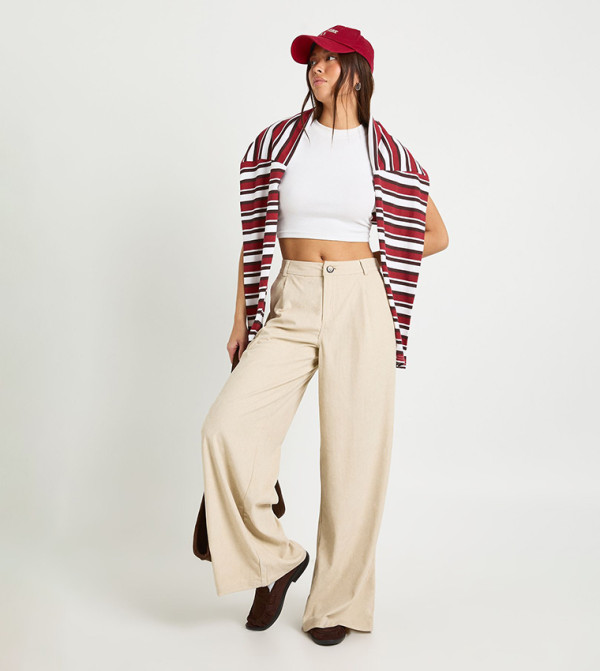 Corduroy Wide Leg Trousers
