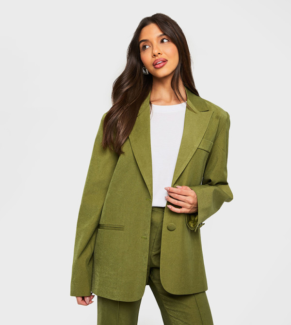 Single Breasted Relaxed Fit Tailored Blazer