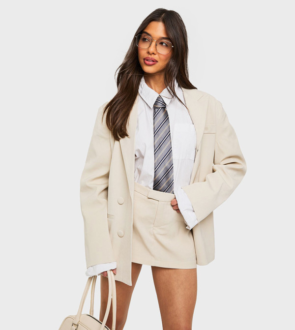 Double Breasted Oversized Tailored Blazer