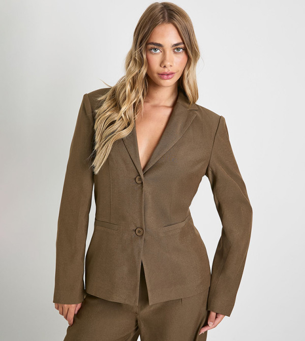 Cinched Waist Tailored Blazer