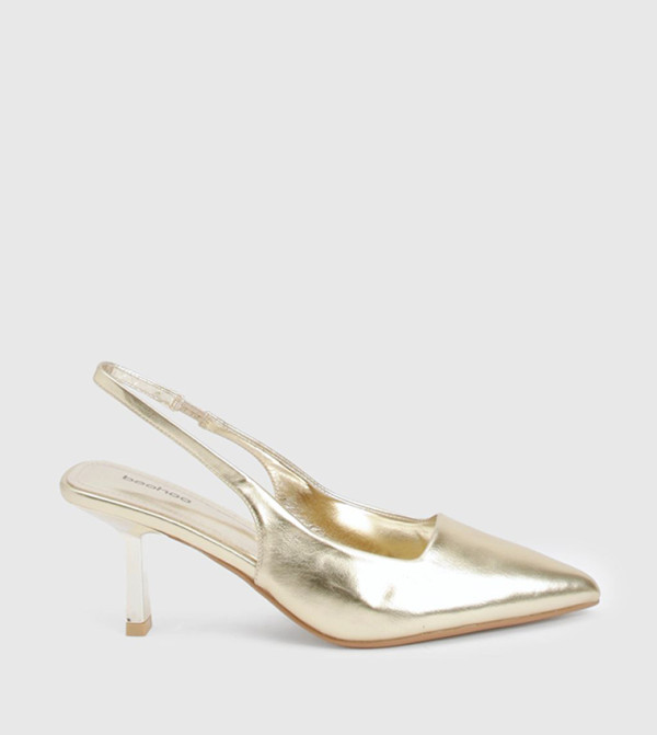 Textured Stiletto Slingback Pumps