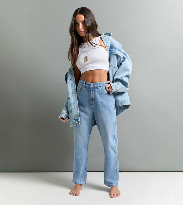 The Petite High Waist Mom Jeans