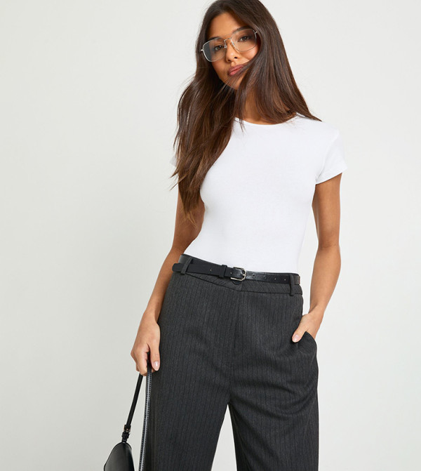 Short Sleeves Crew Neck Bodysuit Top