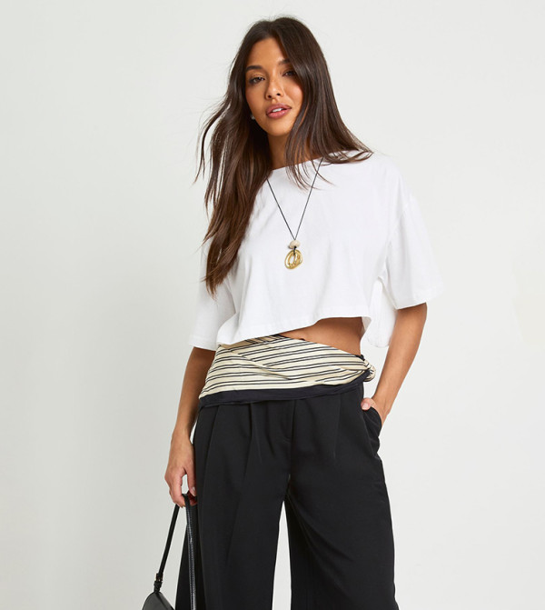 Short Sleeves Oversized Crop T-Shirt