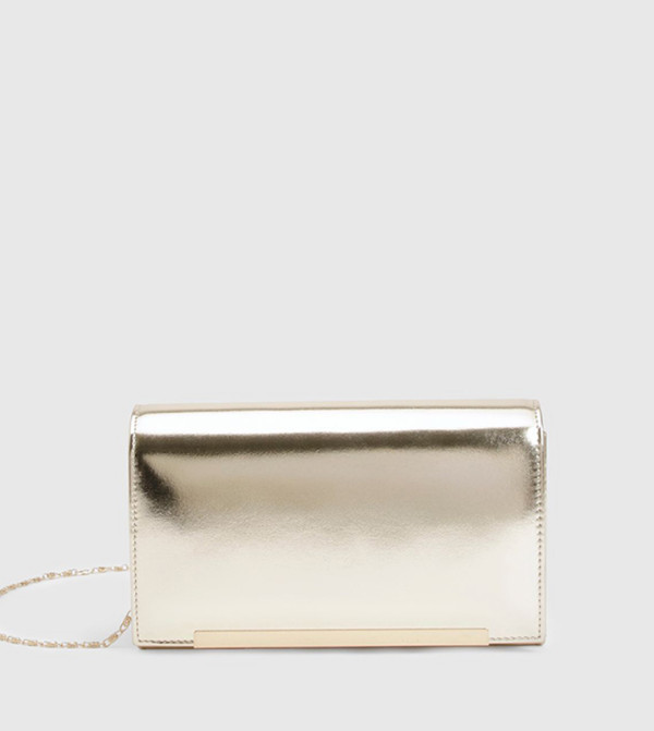 Metallic Structured Clutch Bag