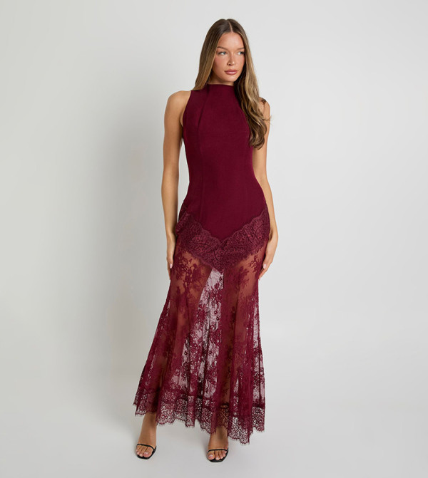 Lace Hem Maxi Dress
