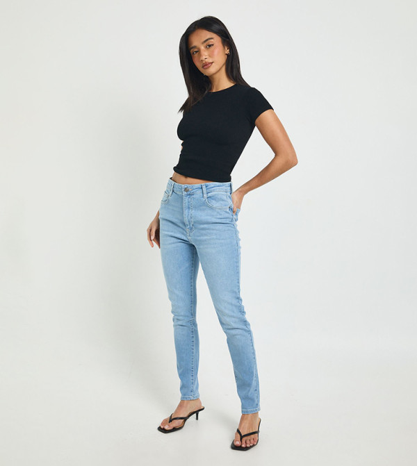 Petite High Waist Booty Lifting Skinny Fit Jeans
