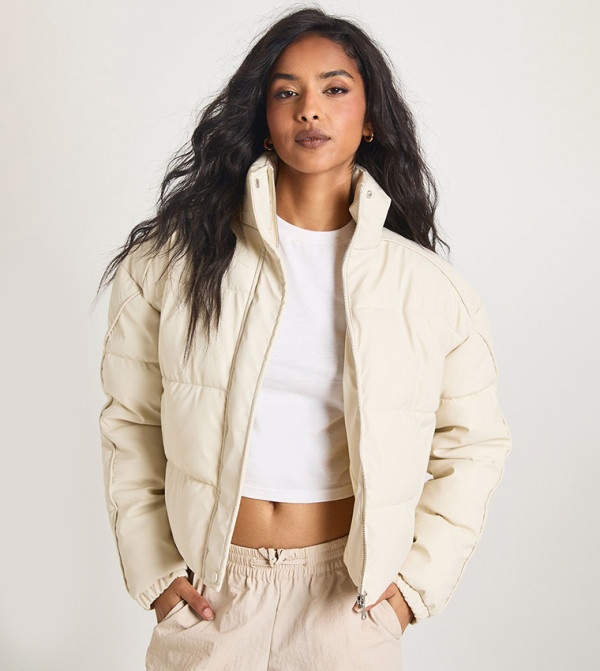 Funnel Neck Puffer Jacket