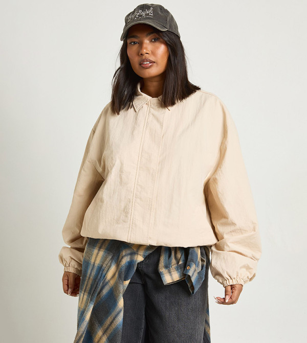 Curve Long Sleeves Bomber Jacket