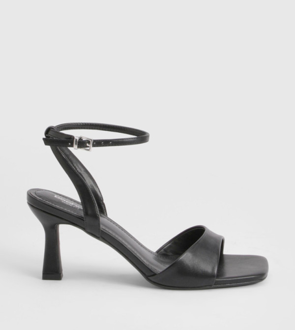 Wide Fit Ankle Strap Heeled Sandals