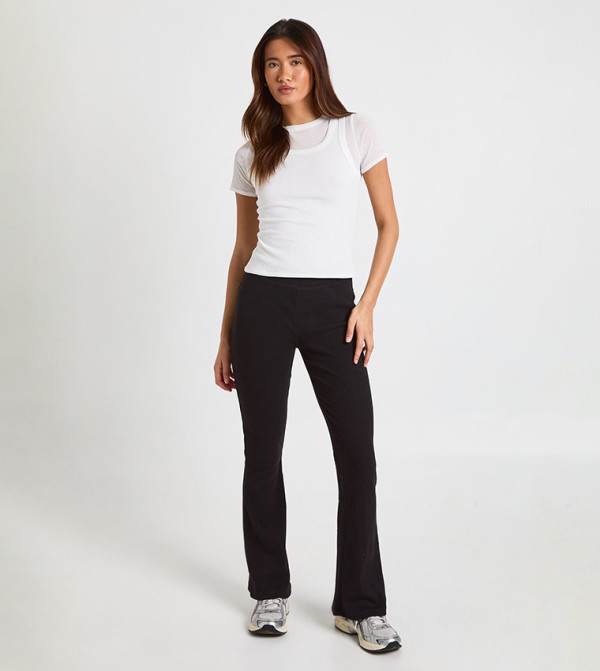 Ribbed Flared Leggings