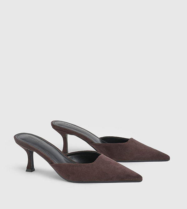 Faux Suede Pointed Toe Pumps