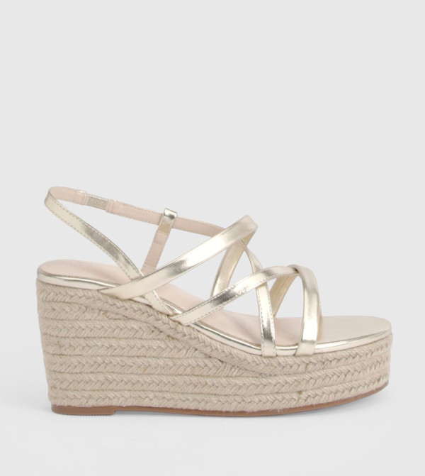Strappy Open Toe Wedge Sandals