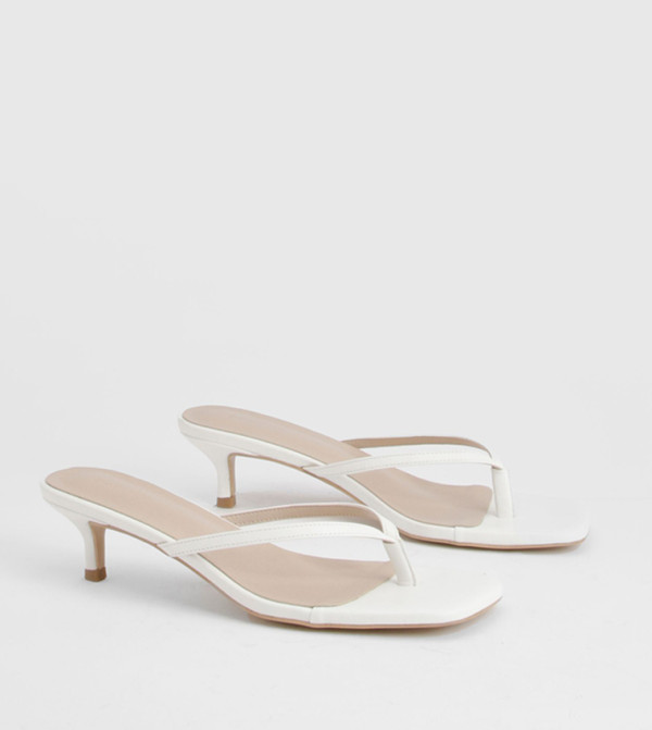 Toe Post Kitten Heel Sandals