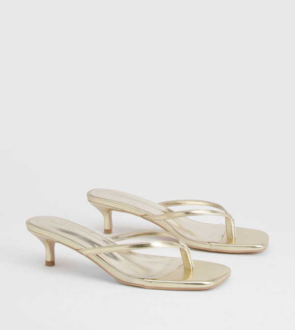 Toe Post Kitten Heel Sandals