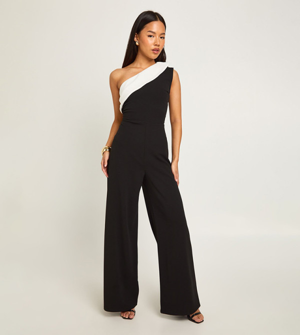 Petite Mono Wide Leg Jumpsuit