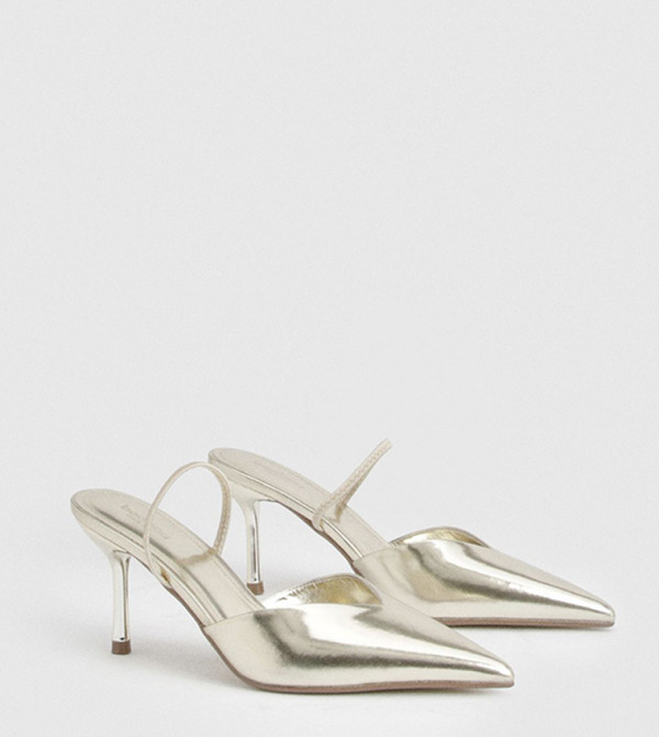 Textured Wide Fit Slingback Pumps