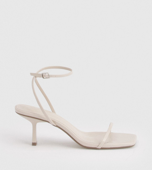 Ankle Strap Square Toe Heeled Sandals