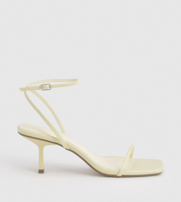 Wide Fit Square Toe Heeled Sandals